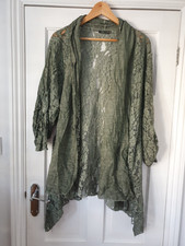 Pronto Moda khaki draped  lace