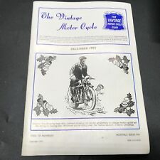 OFFICIAL JOURNAL THE VINTAGE MOTORCYCLE CLUB MAGAZINE DECEMBER 1993 BSA V TWIN