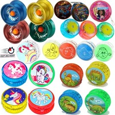 Kids Light-Up YoYo Toys Dinosaur, Unicorn, Fruit, Metal Designs Clutch Mechanism