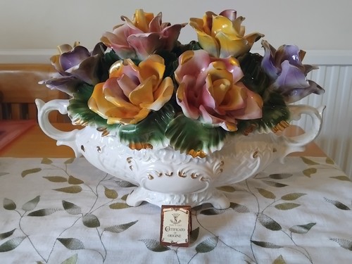 Capodimonte porcelain footed - capodimonte,