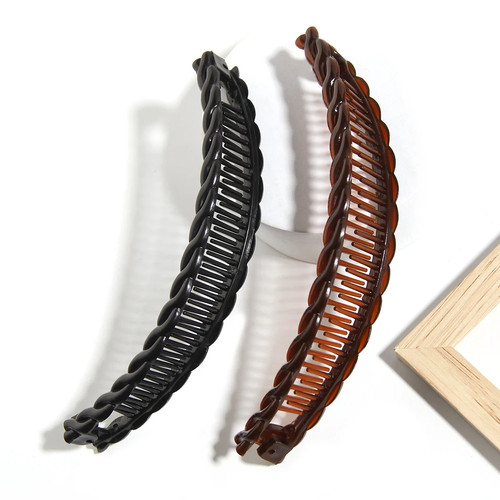 Large banana hair - clip, tort