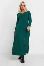Yours Curve Women's Plus Size Ribbed Maxi Dress