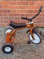 Raleigh Scrambla Mini Trike Vintage Childrens Tricycle Orange Made in England