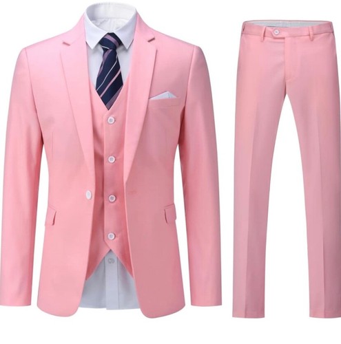 Mens 2xl pink suit - suit, waist