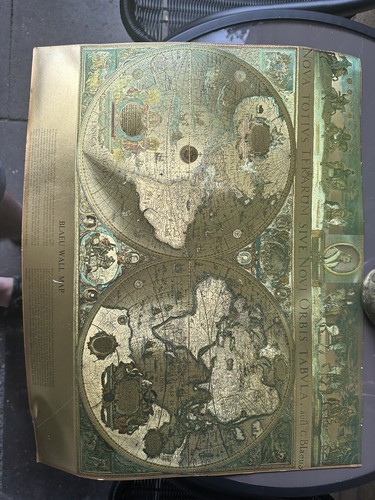Old world map framed picture - map,