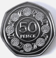 Gibraltar coin 50p pence 1988 candytuft, Iberis large format AA AB mint mark