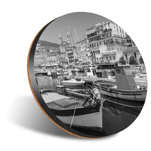 Round 12cm coaster bw - coaster,