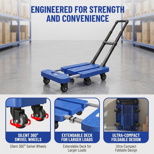 270kg folding platform trolley - 270kg,