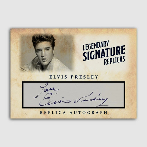 Elvis presley autograph card - presley,