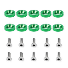 10pcs M6 Washers Bolt Alloy Engine Bumper Mudguard Dress Fasteners JDM Style Kit