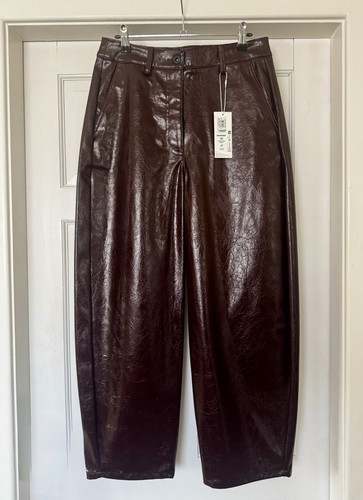 Faux leather trousers - faux, |