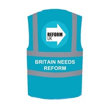Reform UK Hi-Vis Executive Vest – Ideal for Rallies, Events & Campaigning