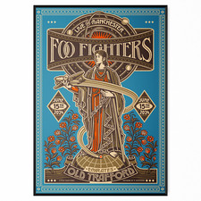 Foo Fighters Poster Music Band Manchester Old Trafford, Day 2 15th June 2024