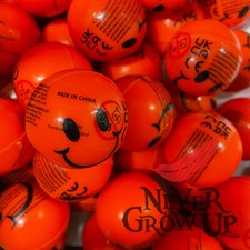 NEON ORANGE Smile Face Emoji
