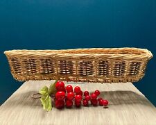 Authentic 1960s French Wicker Baguette Basket –Burgundy Côte d’Or Vintage Rustic