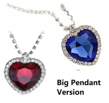 Big Titanic Heart Of The Ocean Necklace Crystal Valentines Day Romantic Gift
