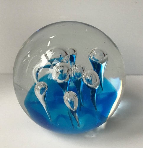 Large blue art glass - large,