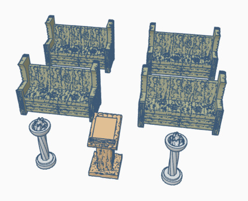 Church furniture pews lectern - church,