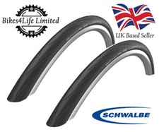 Pair Schwalbe Lugano 700 x 28c Black Road Bike Tyres 
