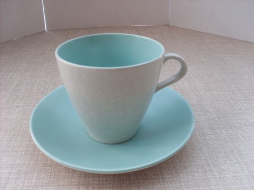 Poole pottery cup - pottery, saucer