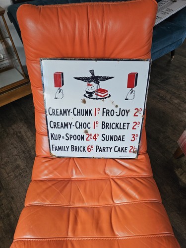 Enamel advertising sign - enamel,