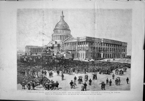 Antique old print washington - antique,