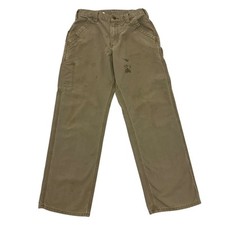 Carhartt Carpenter Trousers B151 Brown Mens 32W 31L Relaxed Fit 100% Cotton