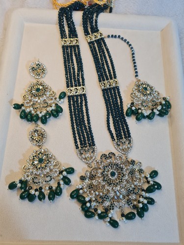 Green necklace set - set, mala