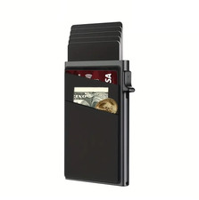 Men RFID Blocking Wallet Auto Pop up Credit Card Holder Aluminium Money Clip