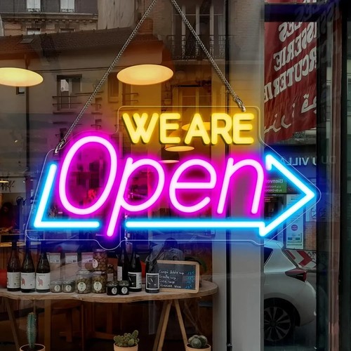 Are open neon led - we, sign
