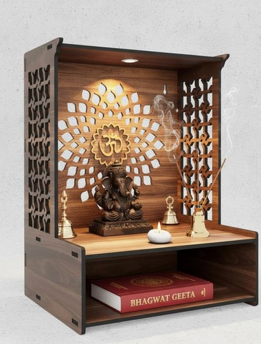 Wooden pooja mandir wall - wooden,