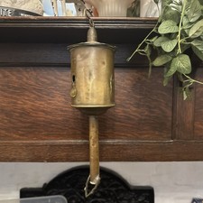 Vintage Salter Brass Fireplace Clockwork Spit Jack Roaster Working Kitchenalia