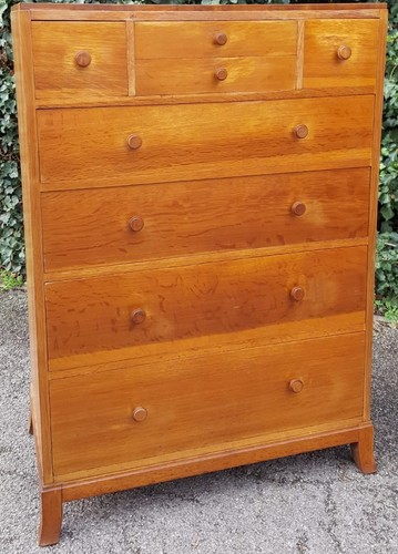 Heals oak eight drawer - , chest