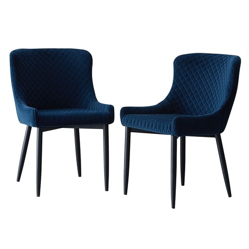 2pcs dining chair velvet - velvet, soft