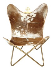 Real Cowhide Leather Butterfly