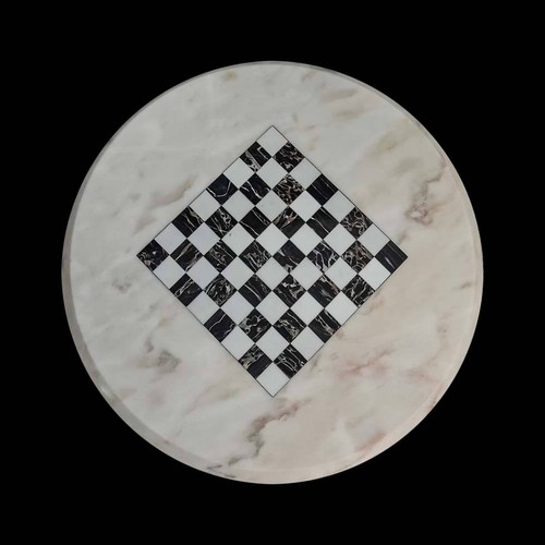 Carrara marble chess table - marble,