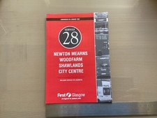 First Glasgow Scottish Bus Group Route 28 Timetable January 2001 Newton Mearns