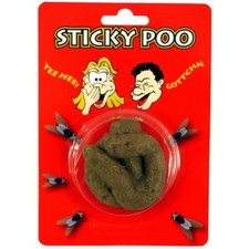 STICKY SOFT FAKE DOG POO TURD NOVELTY PRACTICAL JOKE PRANK FUN