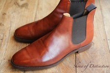 Crockett & Jones Brown Tan Leather Chelsea Boots Shoes UK 10 E US 11