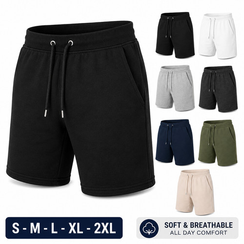 Mens fleece jogger shorts - mens,
