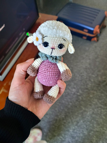 Handmade crocheted lamb - crocheted, lamb/sheep