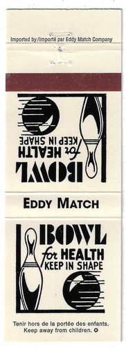 Matchbook cover bowling - matchbook,