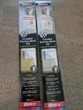 Pair of Speedy Corded Roman Blind Kits 60cm/23" easy hang all parts to make own.