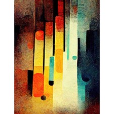 Acid Jazz Retro Colourful Boho Abstract Huge Wall Art Poster Print Giant