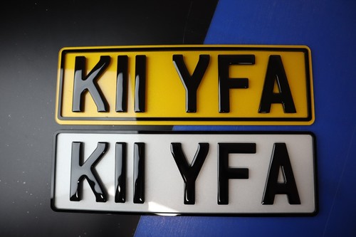Gel number plates with - 4d,