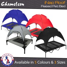 Elevated Raised Dog Bed Pet with Roof Canopy Available in Medium, Large & XL