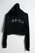 H&M Womens Velour Zip Slogan