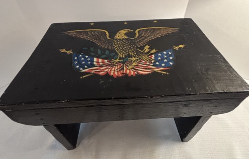 Vtg wooden bench early - wooden,