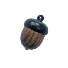 Wooden acorn micro geocache