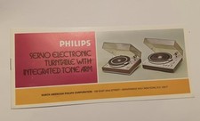 Philips GA-212 & GA-308 Servo Electronic Turntable 1970's Brochure